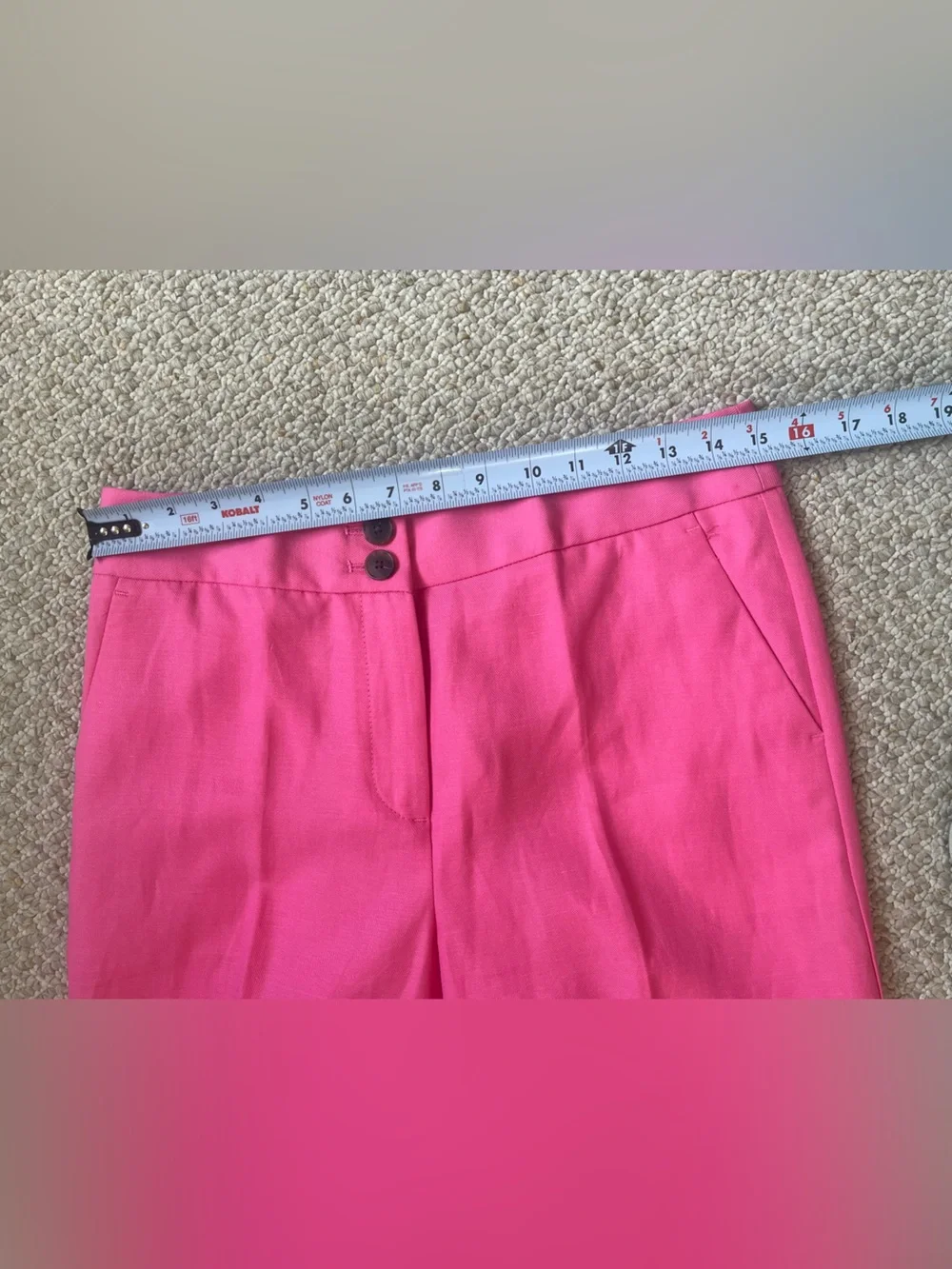 NWT Talbots Greenwich Pants Pink Geranium Linen Blend Wide Leg High Waist 4